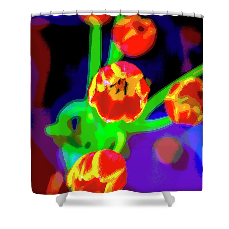 Tulips Shower Curtain featuring the photograph Tulips in Abstract by Greg Kopriva