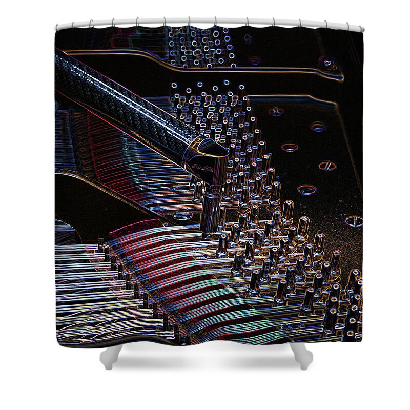 Jazz Shower Curtain featuring the photograph Tuning a Steinway for Jazz by Adam Reinhart