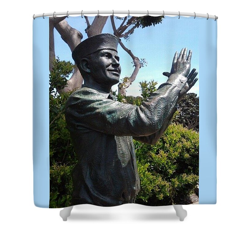 Memorial Shower Curtain featuring the photograph Turned to Stone by Cari Ann Ormsby