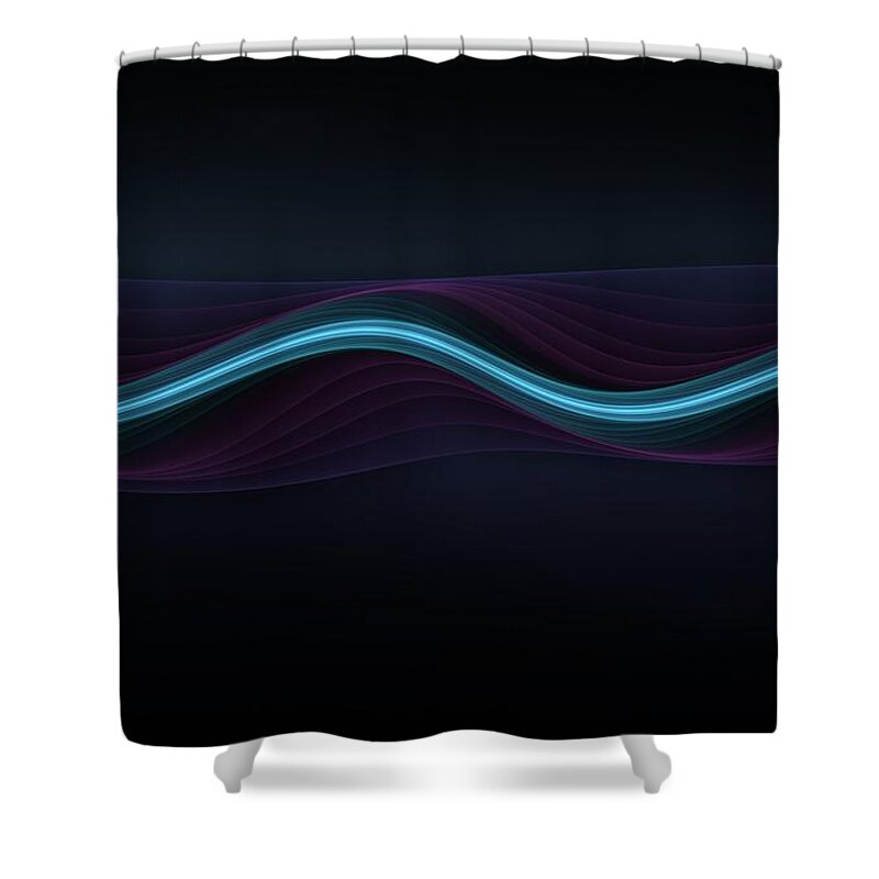 Turquoise Purple Shower Curtain featuring the digital art Turquoise Purple by Super Lovely
