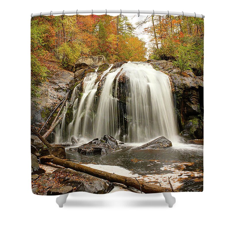 Turtletown Creek Falls Shower Curtain featuring the photograph Turtletown Creek Falls #2 by Lorraine Baum