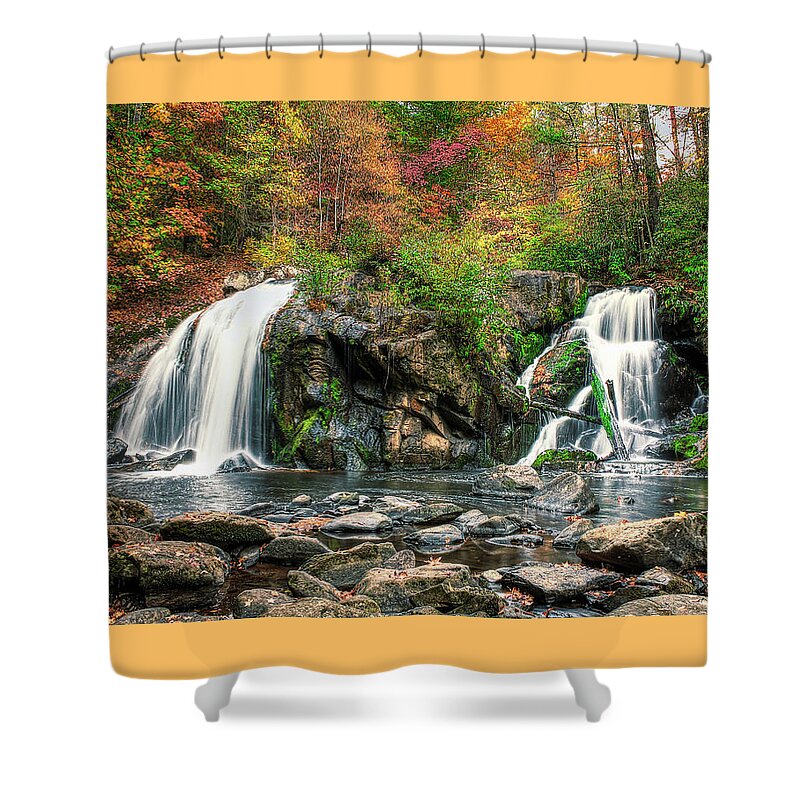 Waterfall Shower Curtain featuring the photograph Turtletown Creek Falls Version 2 by Lorraine Baum