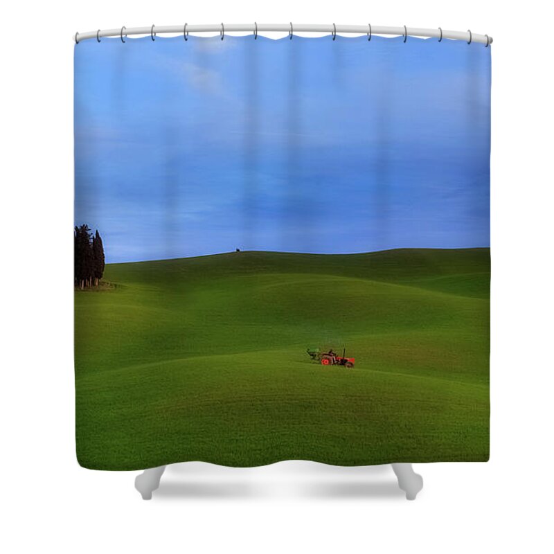 Tuscany Shower Curtain featuring the photograph Tuscan Landscaping by Rob Davies