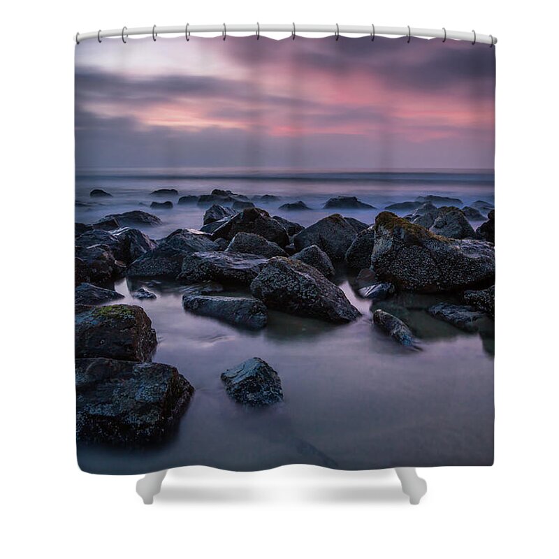 California Shower Curtain featuring the photograph Twilight Pacific by Gary Migues