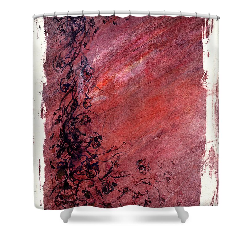 Floral Shower Curtain featuring the painting Twilight Rose by William Russell Nowicki
