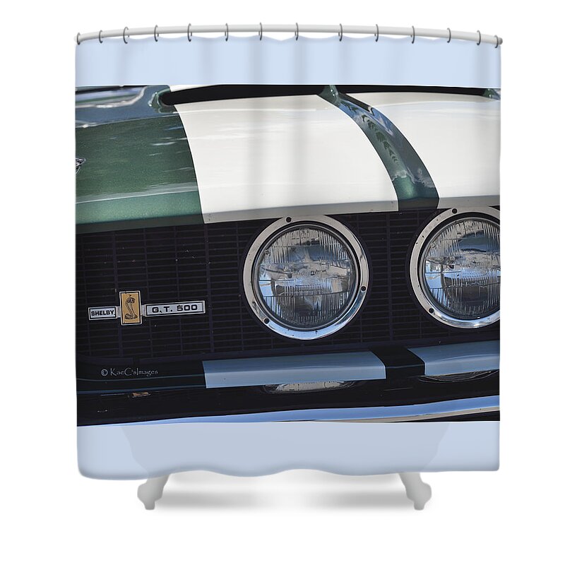Shelby G.t. 500 Shower Curtain featuring the photograph Twin Lights Twin Stripes by Kae Cheatham