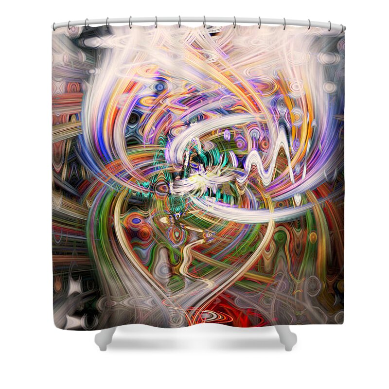 Abstract Shower Curtain featuring the photograph Twin Towers by Cathy Donohoue