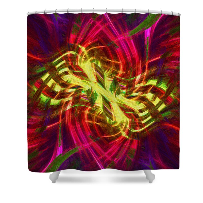 Twirl Shower Curtain featuring the photograph Twirly Mandala 02 by Jack Torcello