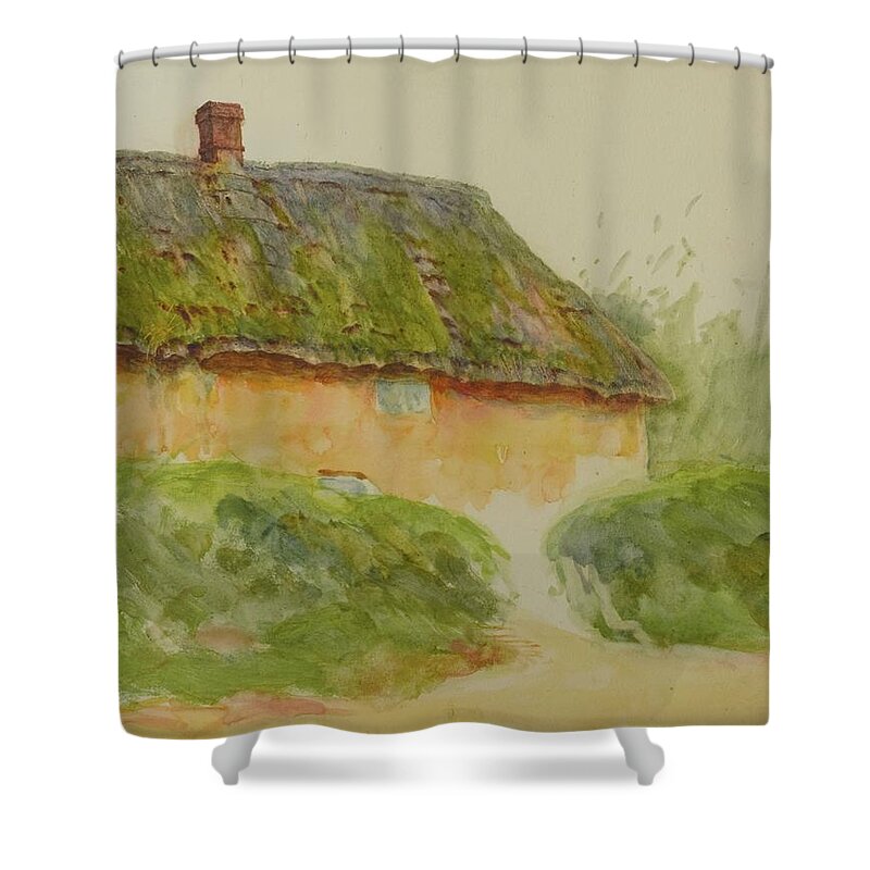 Helen Allingham Shower Curtain featuring the painting Two Hedges by MotionAge Designs