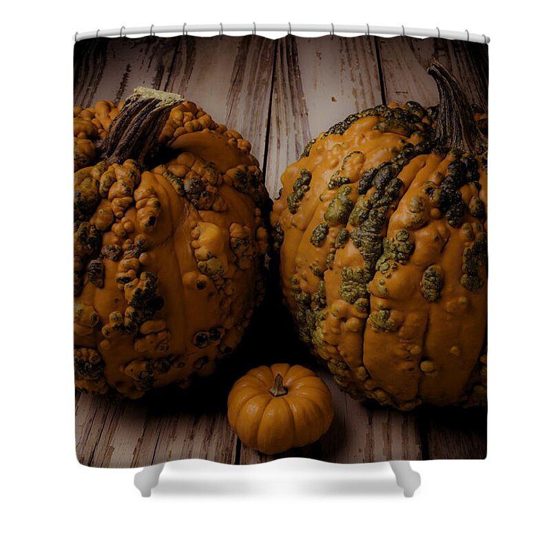 Gourd Shower Curtain featuring the photograph Two Knukleheads by Garry Gay