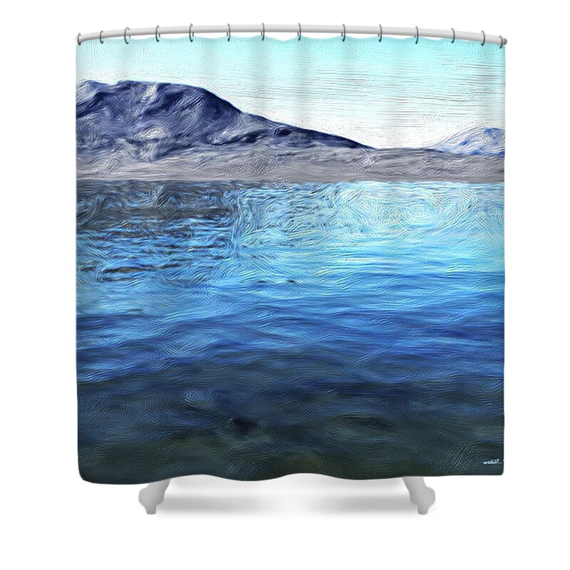 Two Lakes Provincial Park Shower Curtain featuring the painting Two Lakes by Wayne Bonney
