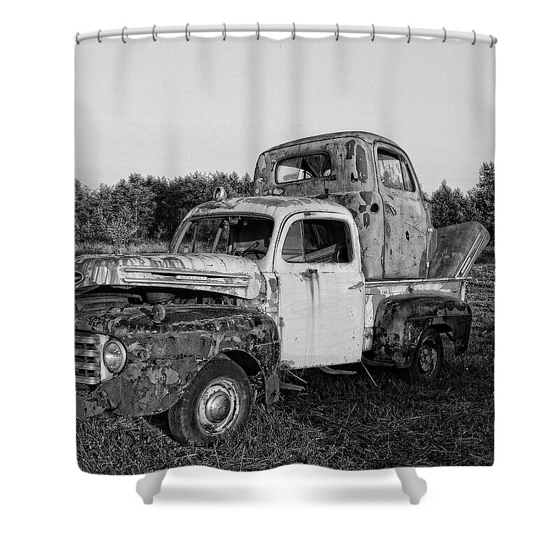 Trucks Shower Curtain featuring the photograph Two More Trucks Dear by Lawrence Christopher