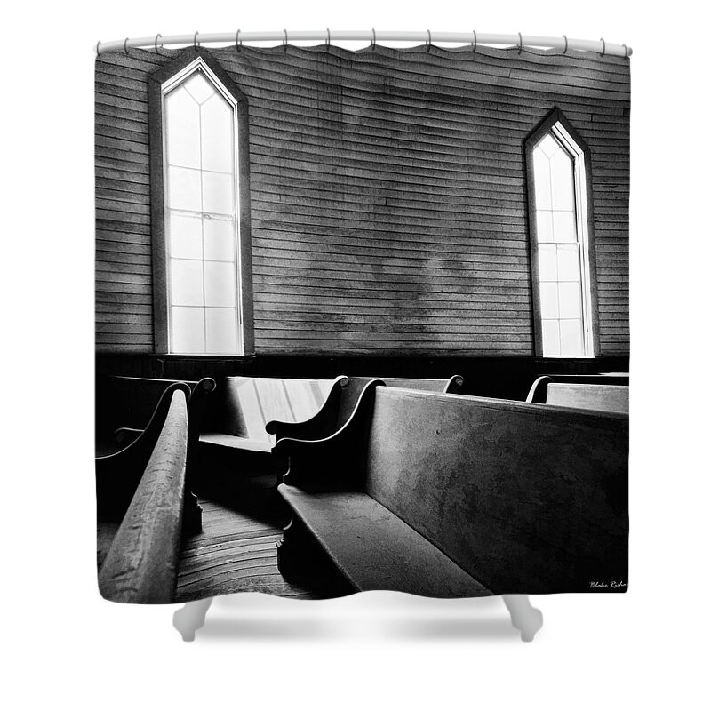 Shower Curtain featuring the photograph Two Window Church by Blake Richards