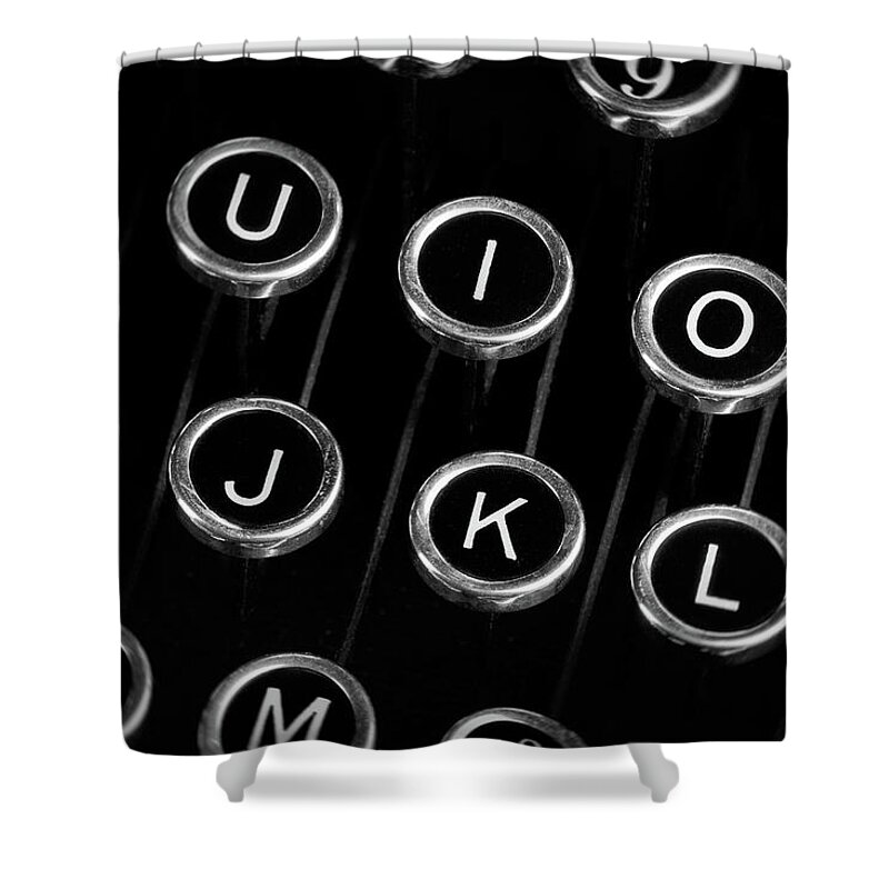 Typewriter Shower Curtain featuring the photograph Typewriter Keyboard I by Tom Mc Nemar