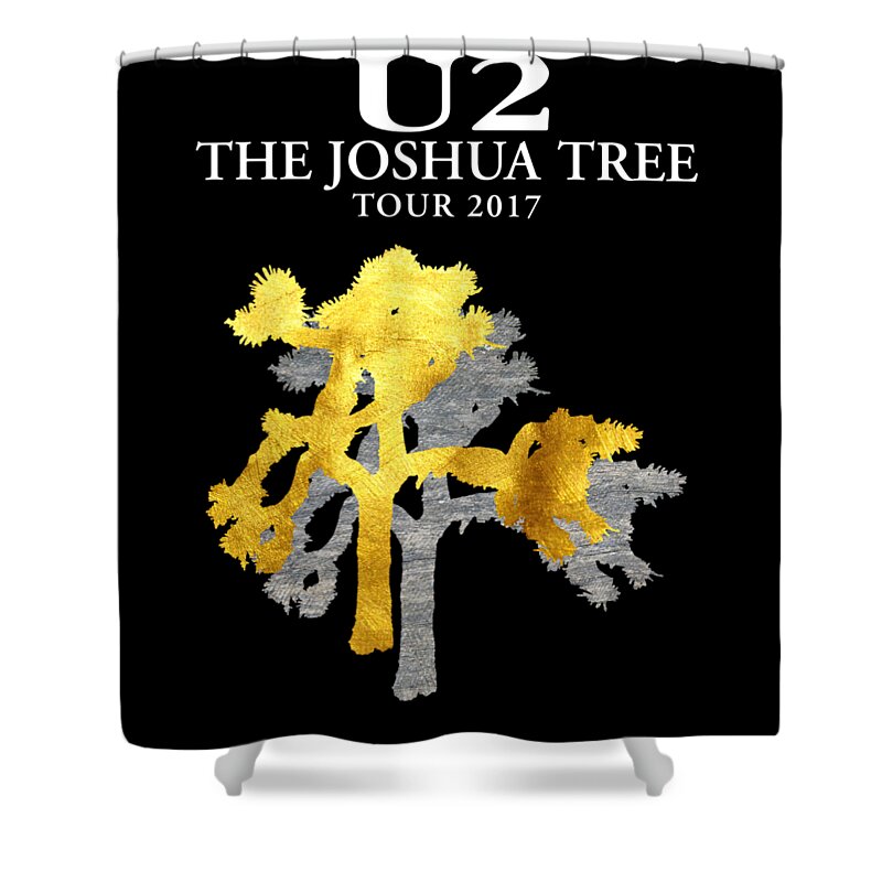 U2 Shower Curtain featuring the digital art U2 Joshua Tree by Raisya Irawan