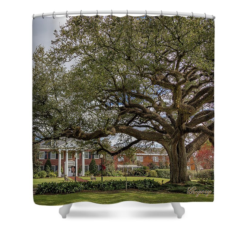 Ul Shower Curtain featuring the photograph UL President Home 01 by Gregory Daley MPSA