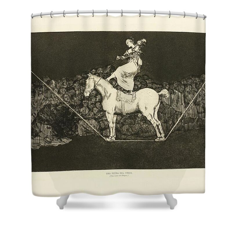 Goya Shower Curtain featuring the painting Una reina del circo by MotionAge Designs