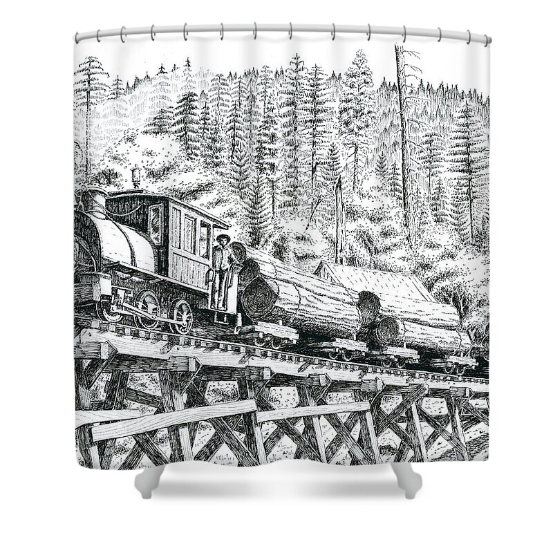 Pen And Ink Shower Curtain featuring the drawing Uncle Sam by Timothy Livingston