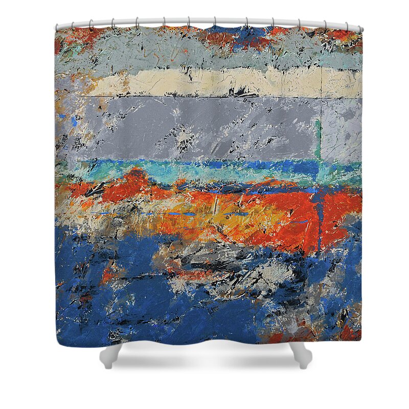 Original Shower Curtain featuring the painting Uncovered by Jim Benest