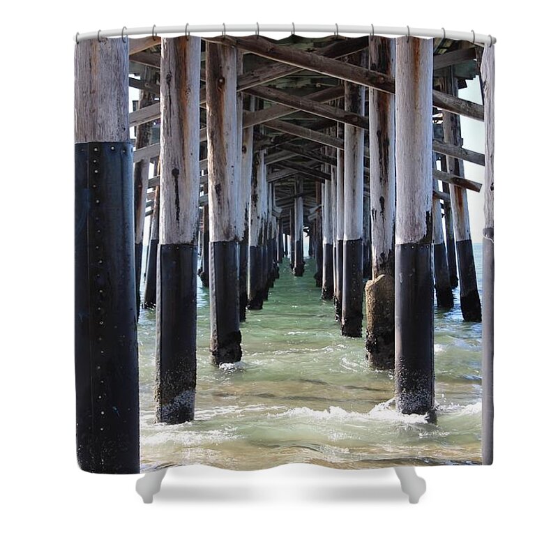 Pier Shower Curtain featuring the photograph Under The Pier by Brian Eberly