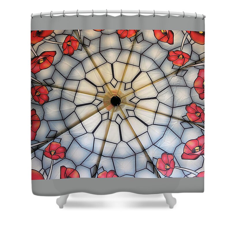 Poppies Shower Curtain featuring the photograph Under the Poppies by Jewels Hamrick