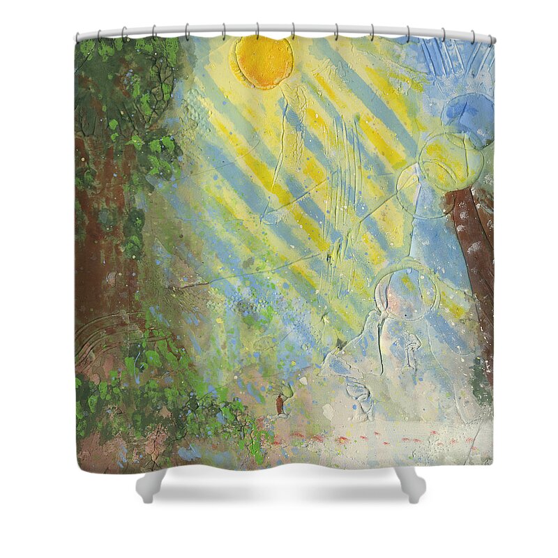 Guest Shower Curtain featuring the painting Unexpected Guest by Phil Strang