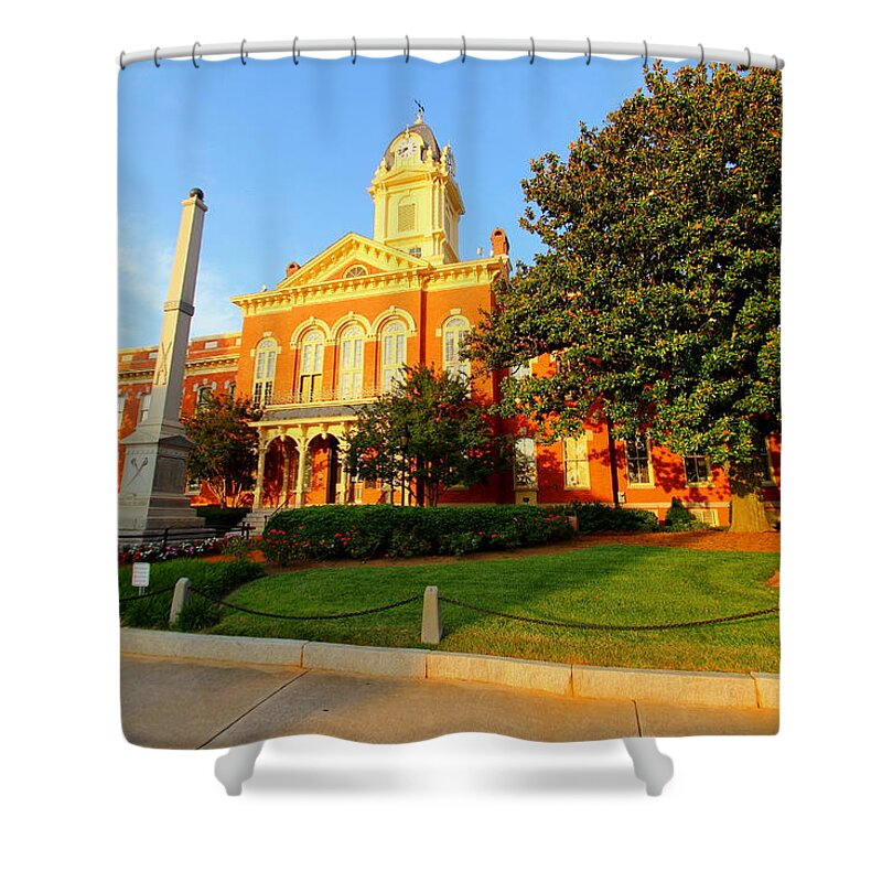 Union County Court House Shower Curtain featuring the photograph Union County Court House 10 by Joseph C Hinson