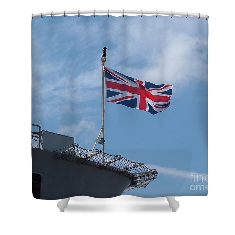 Flag Shower Curtain featuring the photograph Union Jack by Richard Brookes