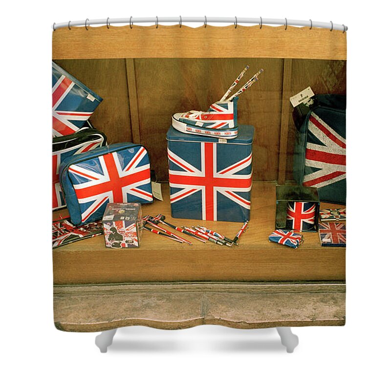 Britain Shower Curtain featuring the photograph Union Jack by Shaun Higson