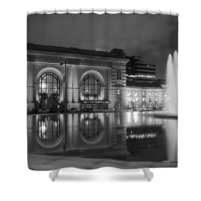 Steven Bateson Shower Curtain featuring the photograph Union Station Reflections by Steven Bateson