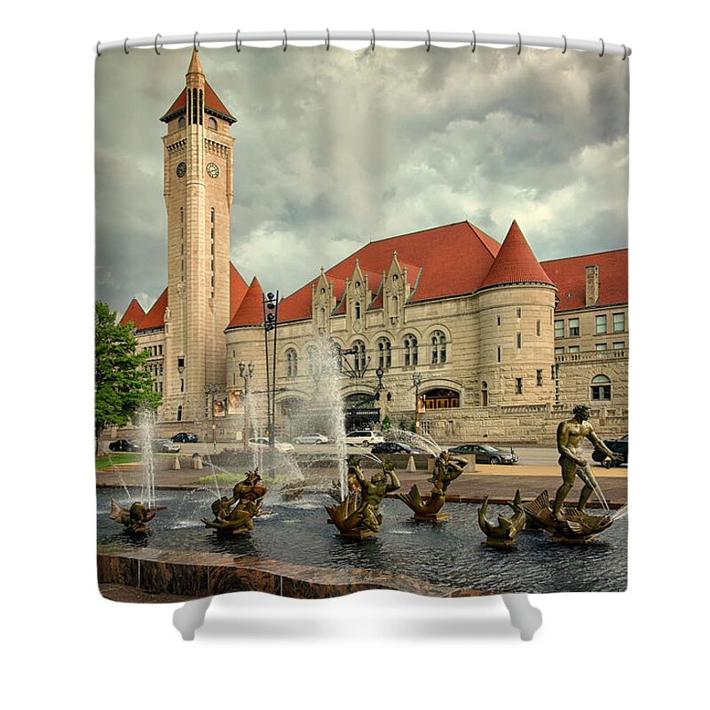 Union Station Shower Curtain featuring the photograph Union Station St Louis Color DSC00422 by Greg Kluempers