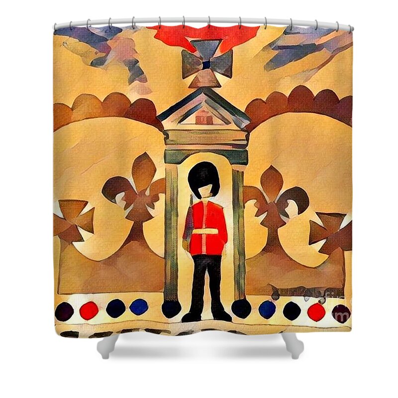 Great Britain Shower Curtain featuring the painting Unity - 7th in the Series by Denise Railey