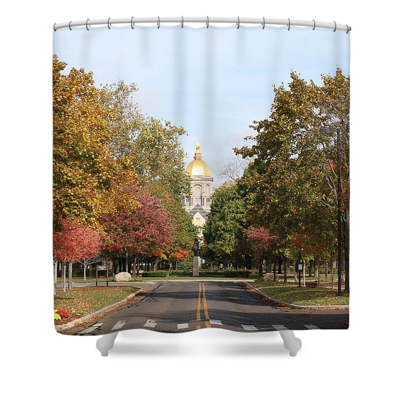 Notre Dame Shower Curtain featuring the photograph University of Notre Dame by Jackson Pearson