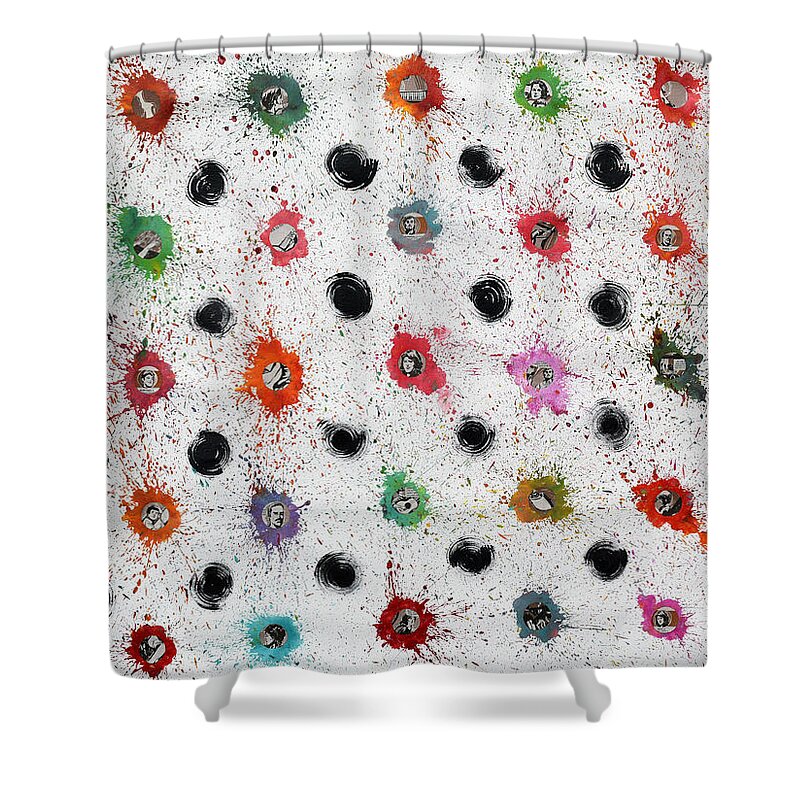 Mixed Media Shower Curtain featuring the painting Untitled number 1 by Sumit Mehndiratta