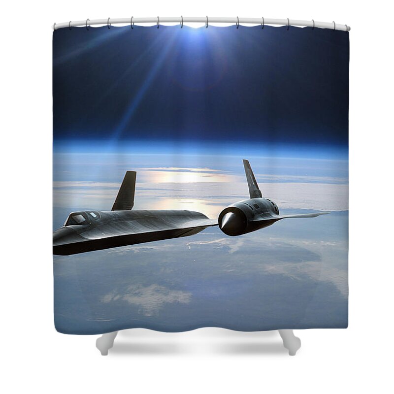 Aviation Shower Curtain featuring the digital art Untouchable by Peter Chilelli