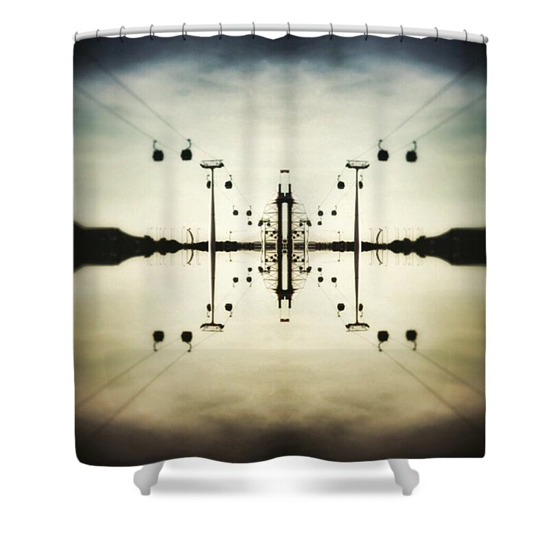 Teleferico Shower Curtain featuring the photograph Up In The Sky by Jorge Ferreira