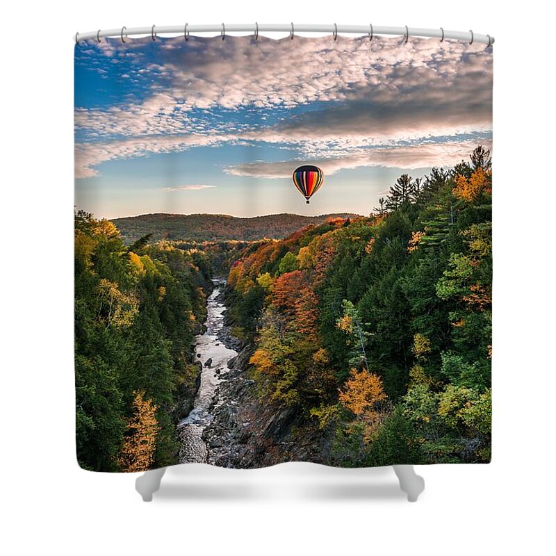 Vermont Shower Curtain featuring the photograph Up, Up and Away by Bryan Xavier