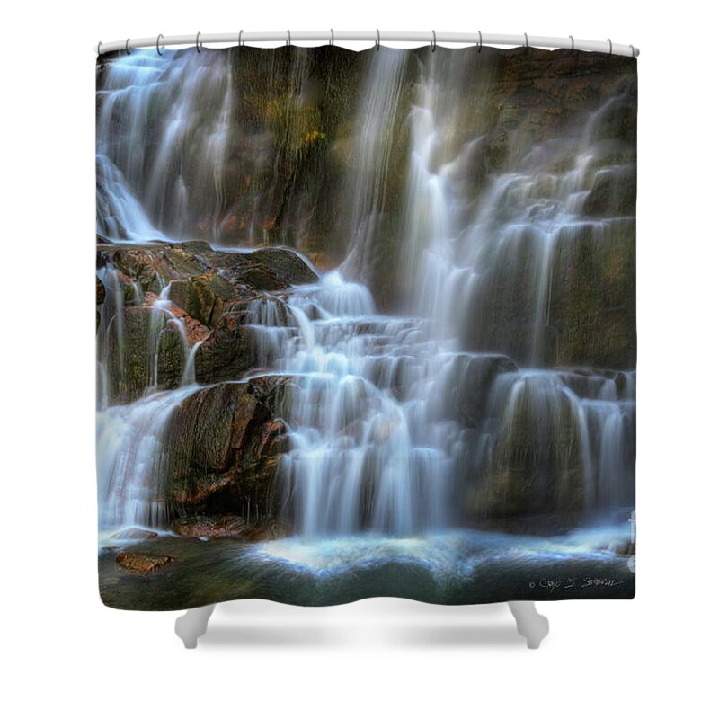 Landscape Shower Curtain featuring the photograph Upper Beartooth Falls by Craig J Satterlee