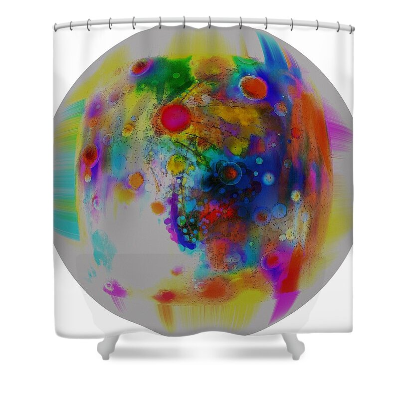 Uranus Shower Curtain featuring the digital art Uranus by Don Wright