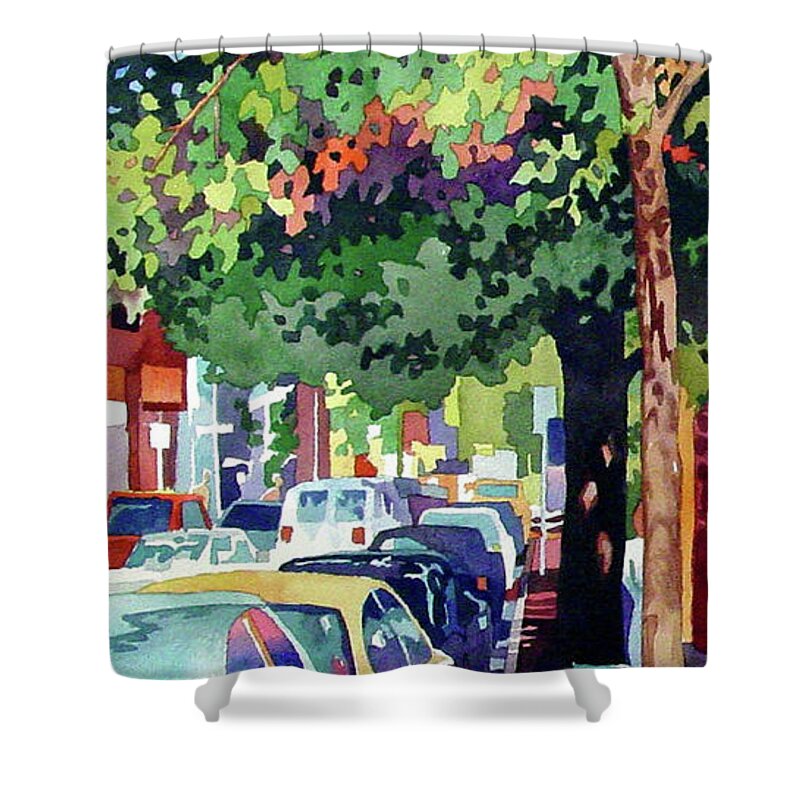 City Shower Curtain featuring the painting Urban Jungle by Mick Williams