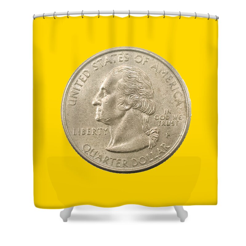 Us One Quarter Dollar Coin Shower Curtain For Sale By Ilan Rosen
