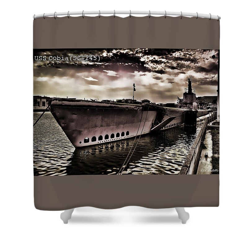 Uss Cobia Shower Curtain featuring the photograph USS Cobia by Rod Melotte