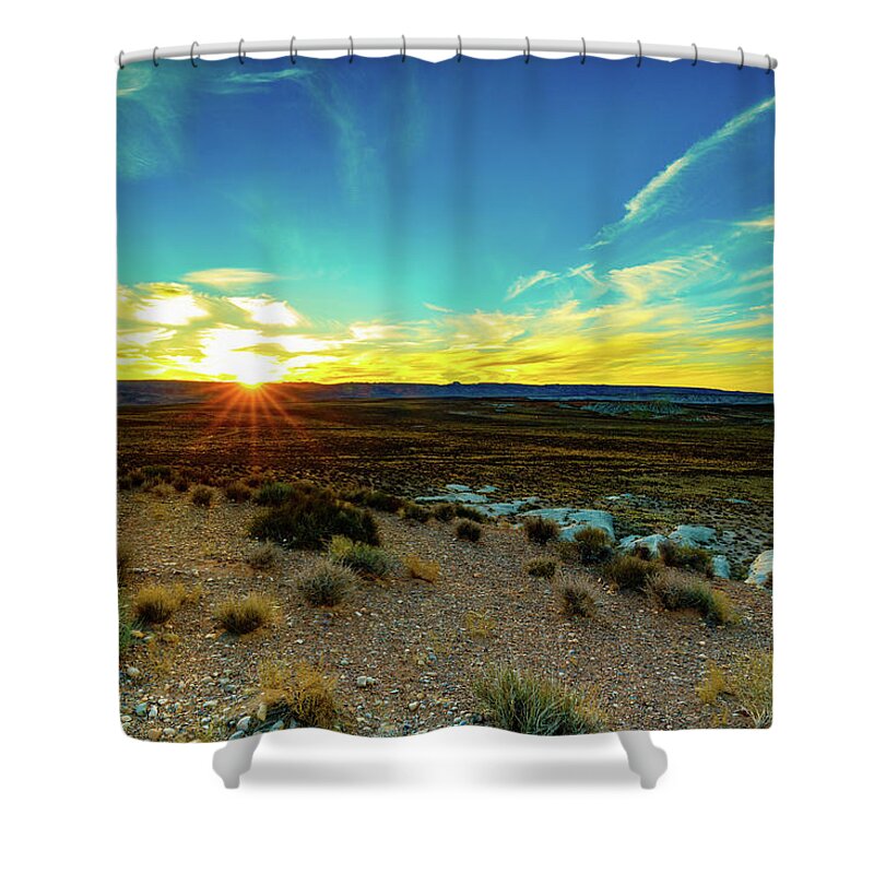 Usa Shower Curtain featuring the photograph Utah Desert Sunset by Raul Rodriguez