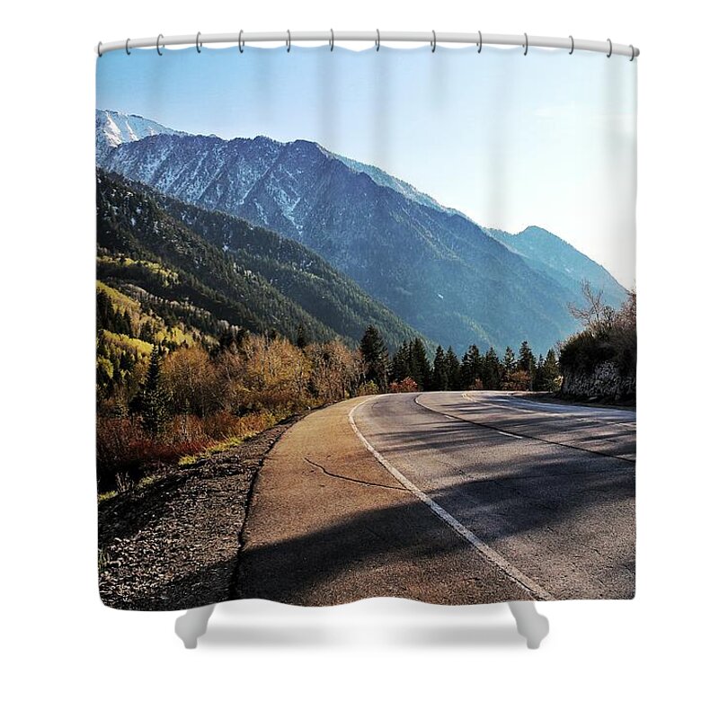 Utah Shower Curtain featuring the photograph UTAH Distracted Driving by Buck Buchanan
