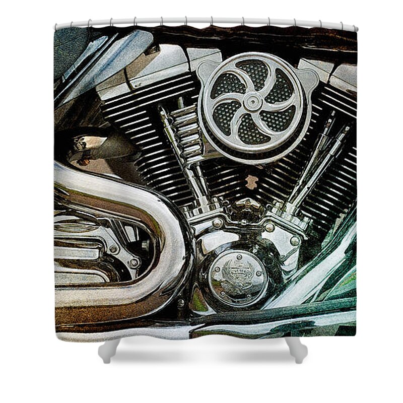 V Twin Shower Curtain featuring the photograph V Twin by WB Johnston