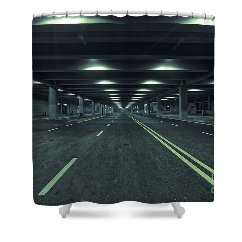 Emptiness Shower Curtain featuring the photograph Vacant Scale by James L Davidson