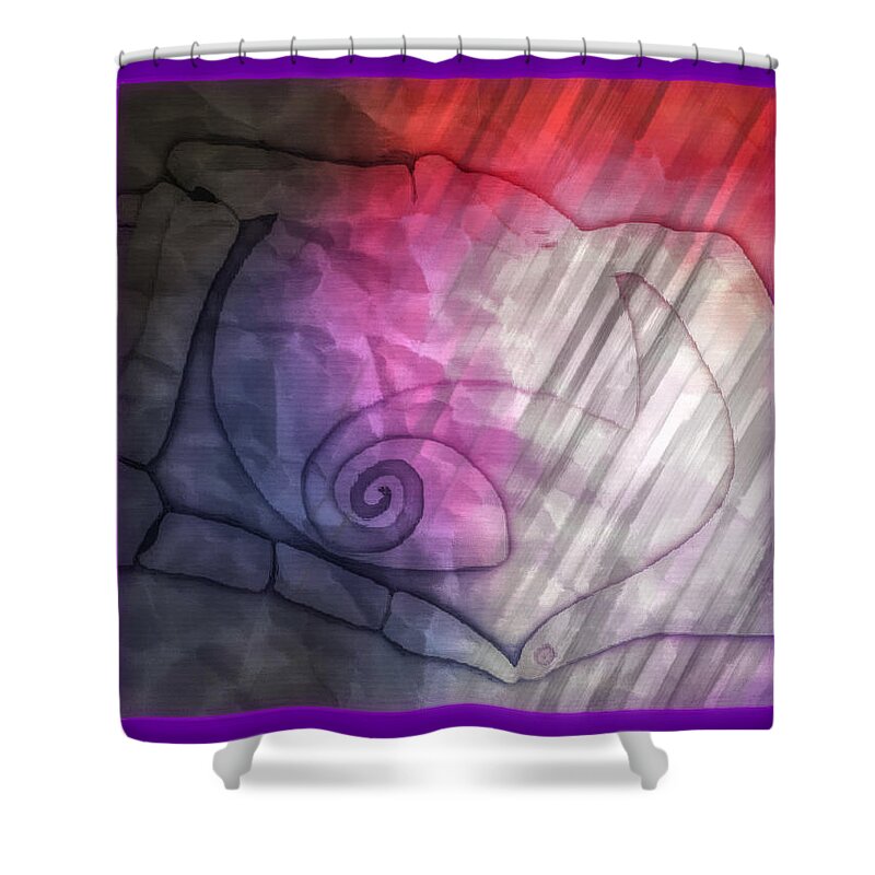 Jack And Sally Shower Curtain featuring the digital art Valentines Jack and Sally by Amanda Eberly