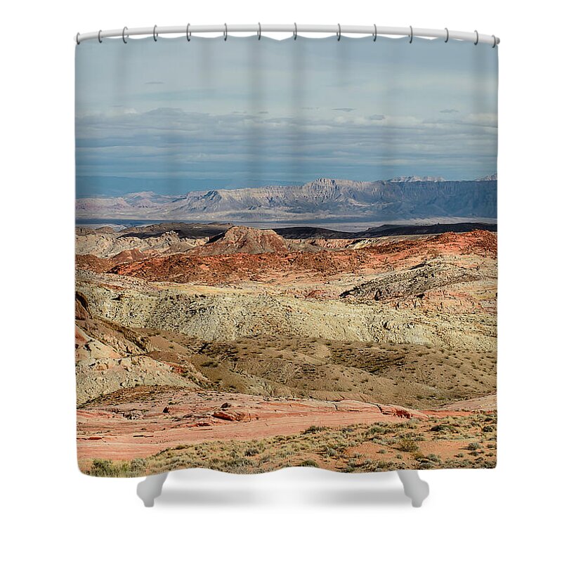 Red Rock Shower Curtain featuring the photograph Valley of Fire, Nevada by Tom Potter
