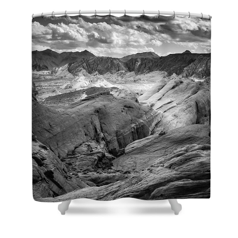 Valley Of Fire Shower Curtain featuring the photograph Valley of Fire Expanse #1 by Jason Moynihan