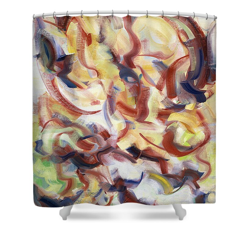 Oils Shower Curtain featuring the painting Van Dyke's Poem by Ritchard Rodriguez